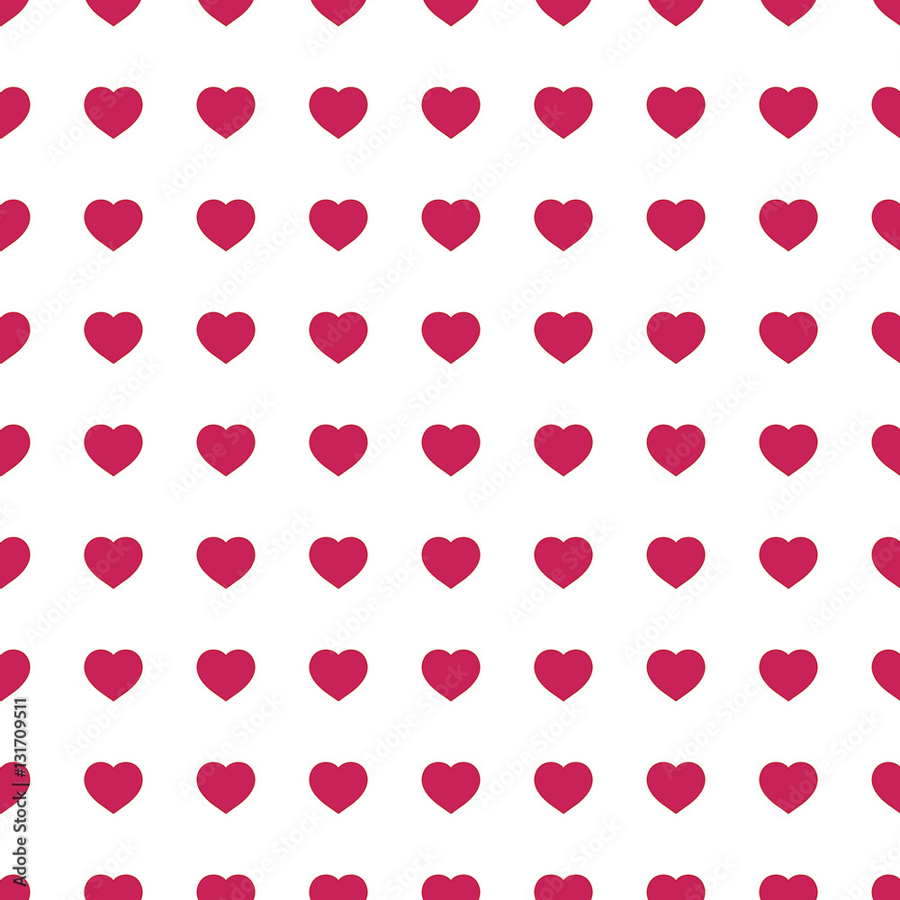 Heart red on white seamless pattern Heart red on white seamless pattern