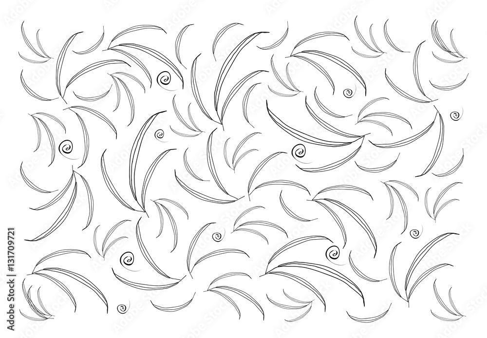 Beautiful White Wallpaper with Leaves Pattern Background