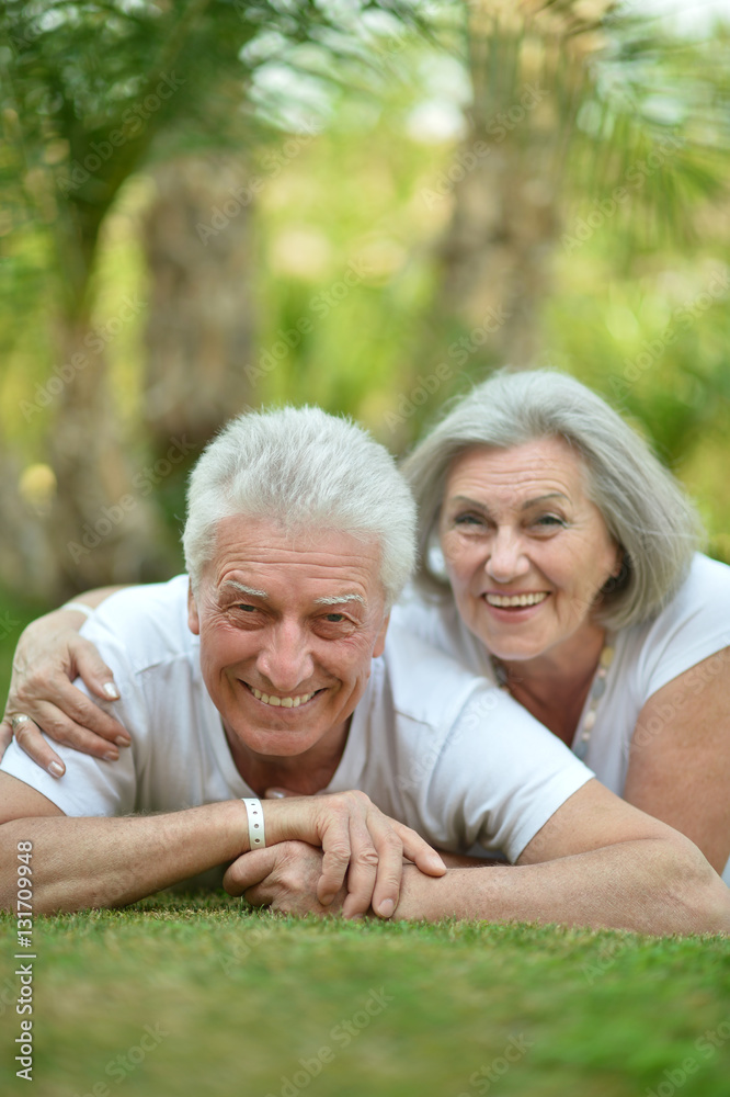 mature couple on vacation