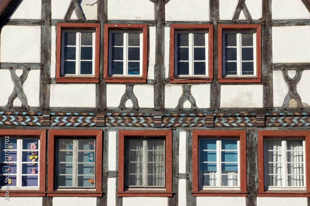 Historische Gebäudefassade am Marktplatz in Unna, Nordrhein-Westfalen