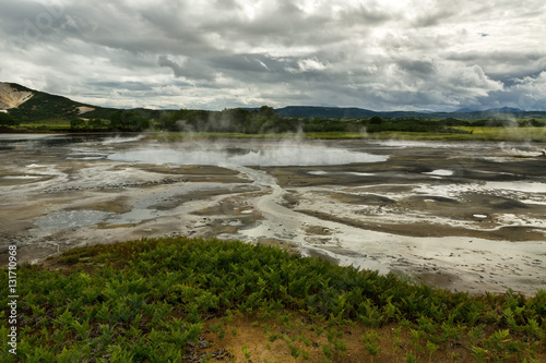 Hydrothermal field in the Uzon Caldera. Kronotsky Nature Reserve