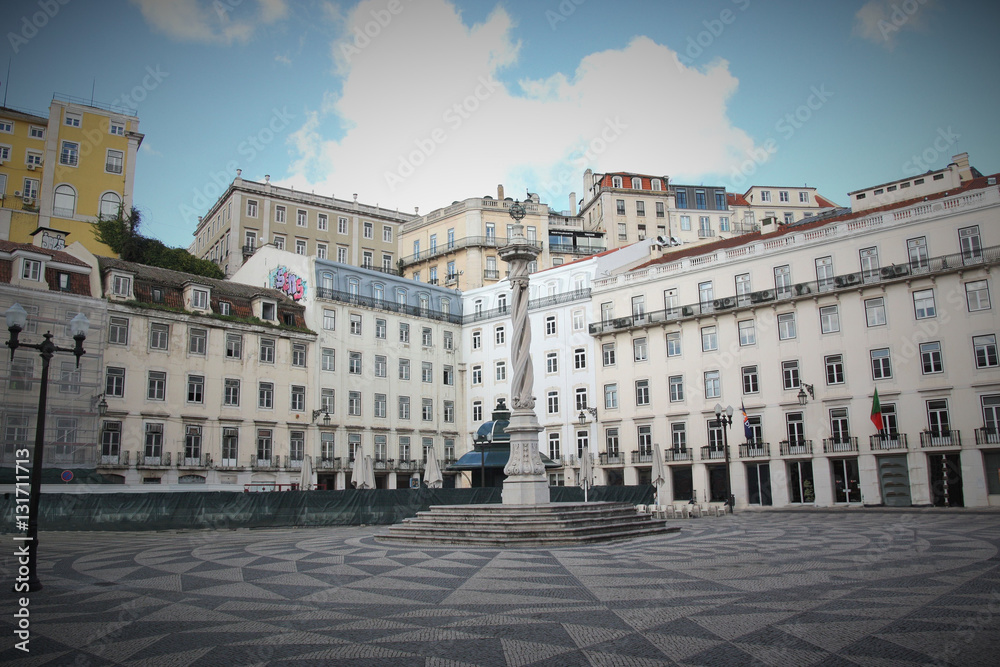 Lisbonne, place de l’hôtel de ville