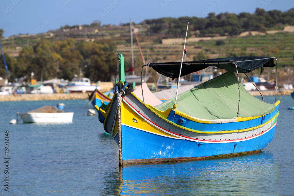 Łodzie rybackie w porcie Marsaxlokk na Malcie