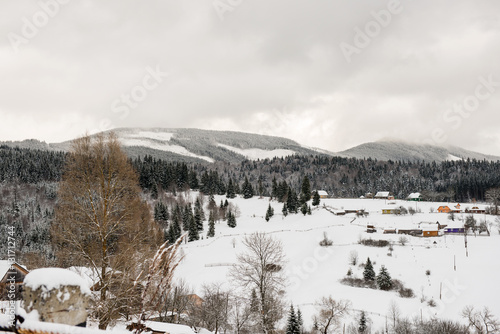 winter landscape of Carpathians