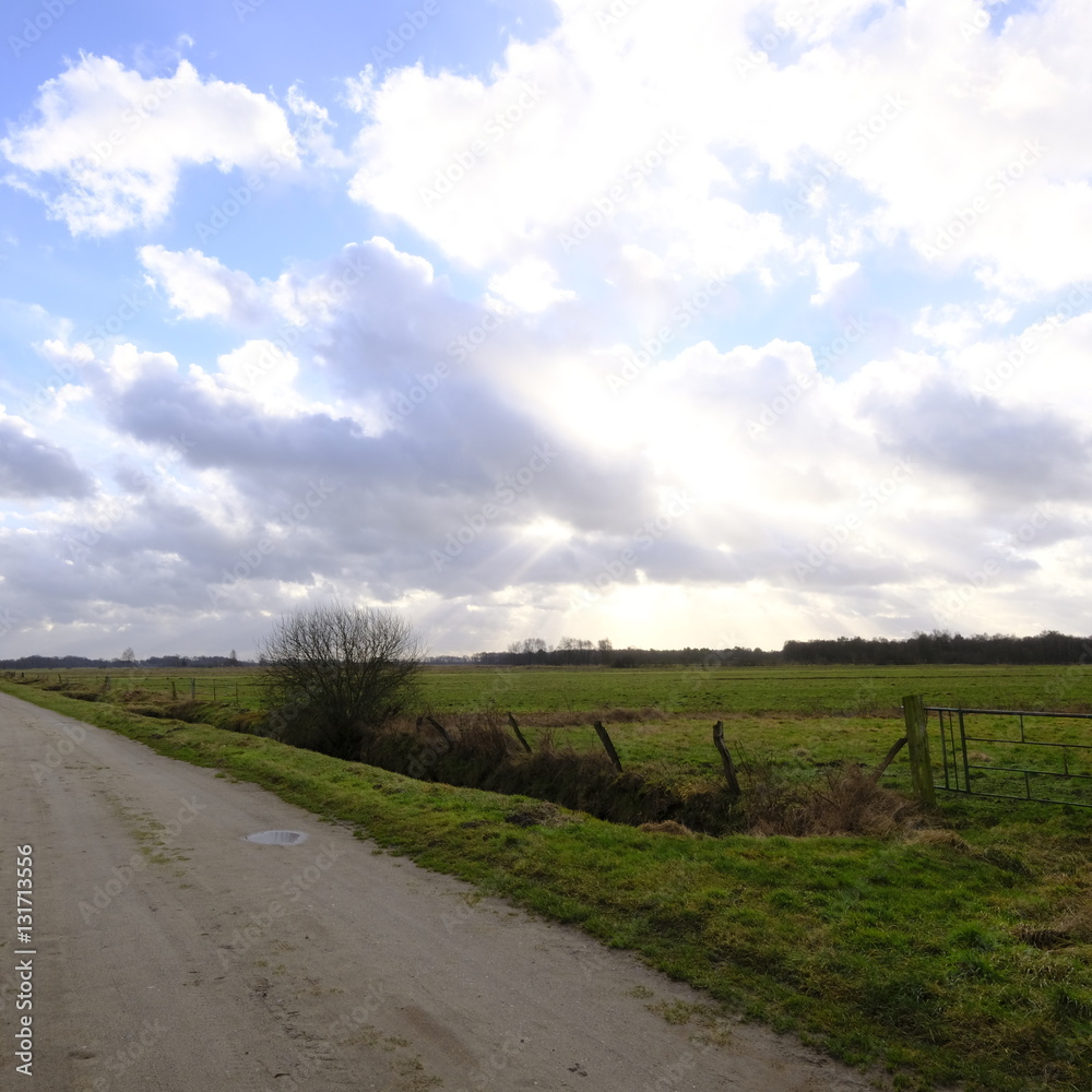Fototapeta premium Niedersandhausen zur Winterjahreszeit