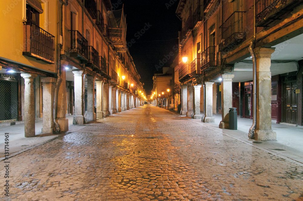 streets, monuments and old buildings of the town of Alcala de He