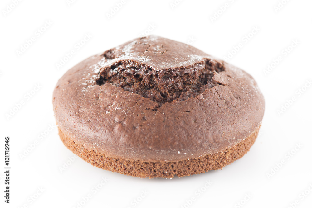 Cocoa Cake on white background