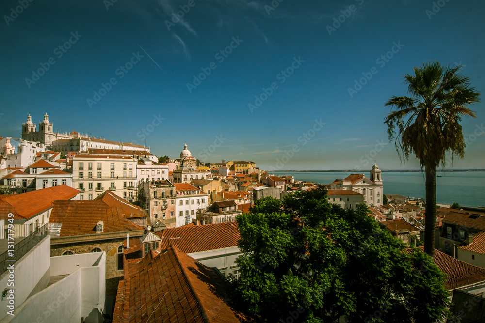 A beautiful city panorama in Portugal
