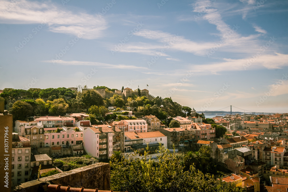 A beautiful city panorama in Portugal