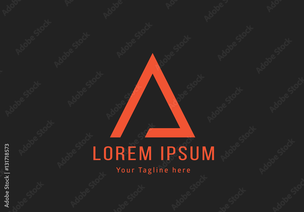 Letter A logo icon design template elements - vector sign. A triangle sign vector Letter A logo icon design template elements - vector sign. A triangle sign vector