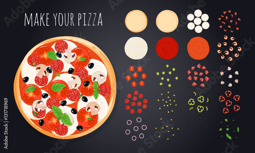 Make Pizza Ingredients Set