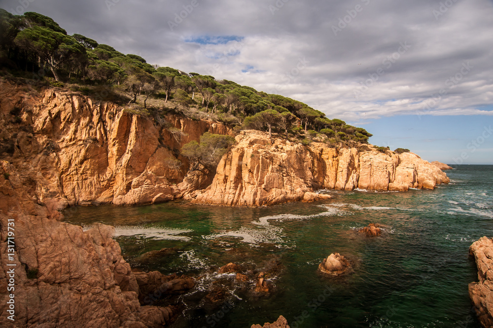 A beautiful coastal landscape of Mediterranean sea in Spain