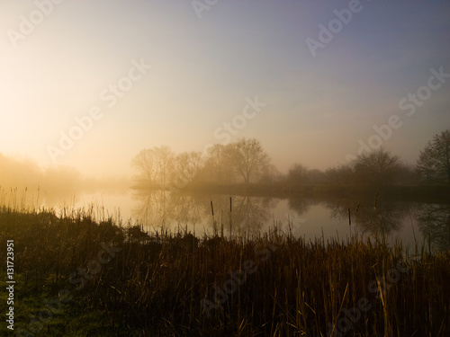 Fog on the river.