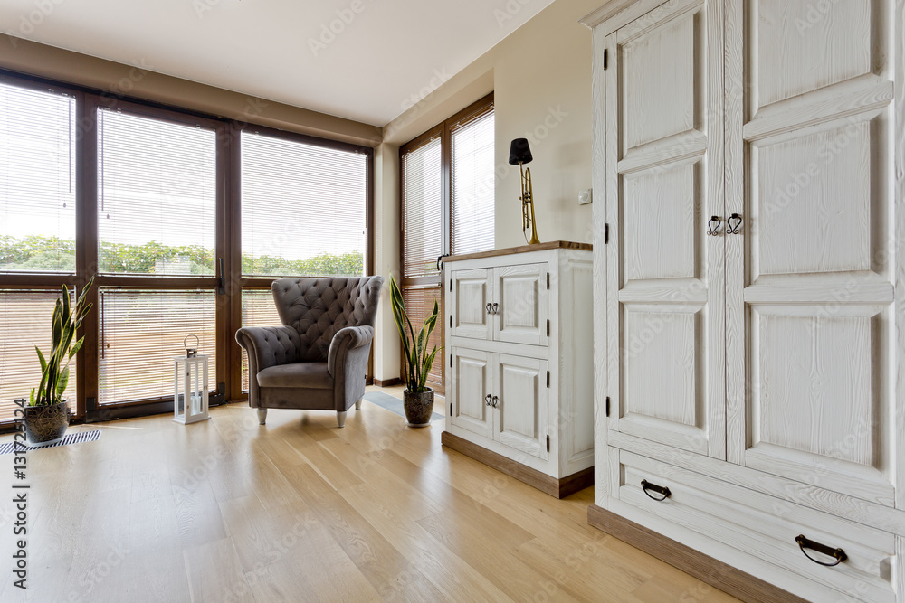 Fototapeta premium Stylish room with vintage furnitures