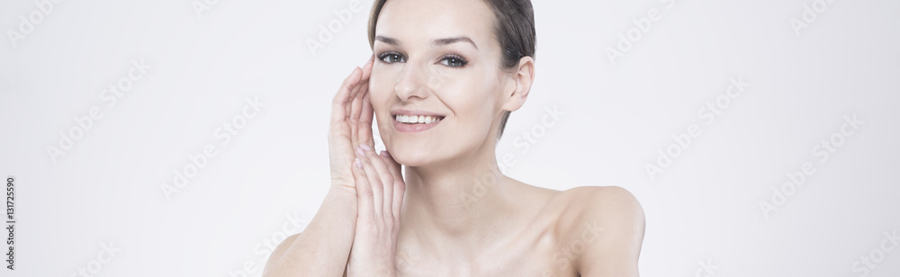 Young brunette with natural make-up Young brunette with natural make-up