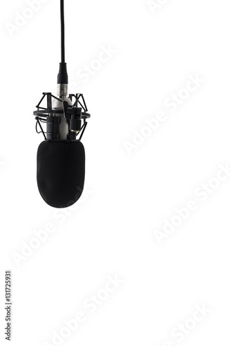 Studio Microphone isolated on a white background