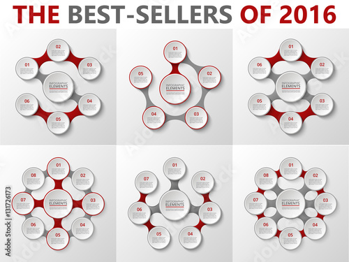 Vector circle infographic set.