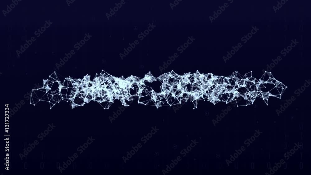 Abstract moving connection structure background with text Marketing