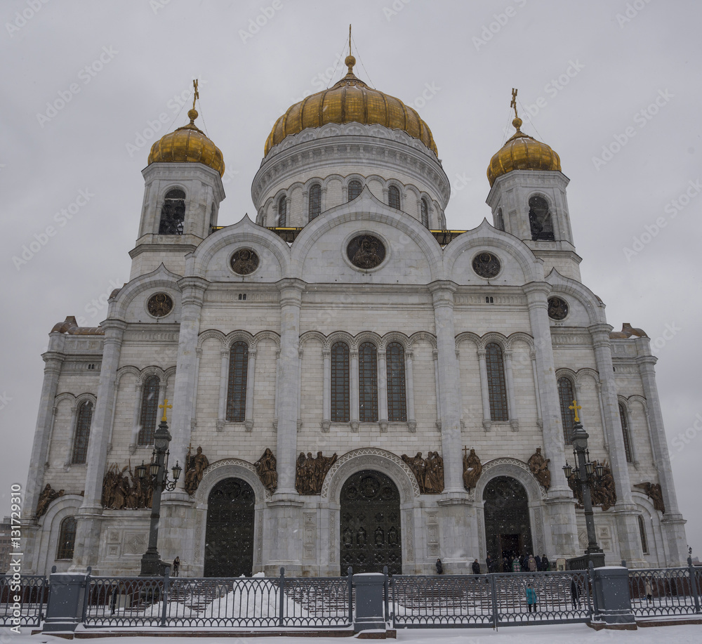 The Cathedral of Christ the Saviour in winter, Moscow