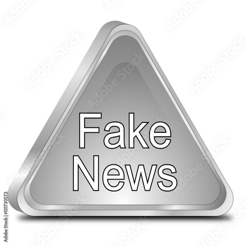 Fake News warning sign - 3D illustration