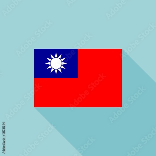 Free Download Taiwan flag , flat design vector with official proportion - GFXLoad