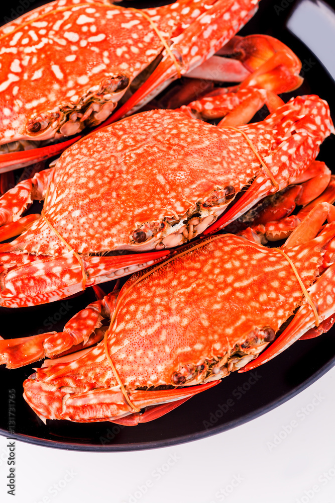 crab steam isolated on white background crab steam isolated on white background