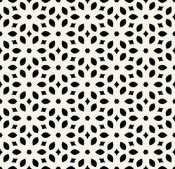 Wandcirkels Bloemenprints patronen Geometrisch zwart wit bloemornament  © sunspire