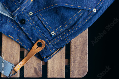 Jeans pocket close-up