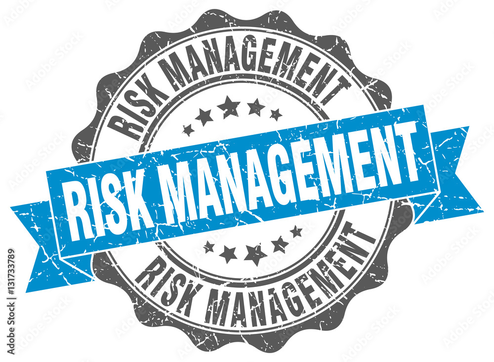 risk management stamp. sign. seal
