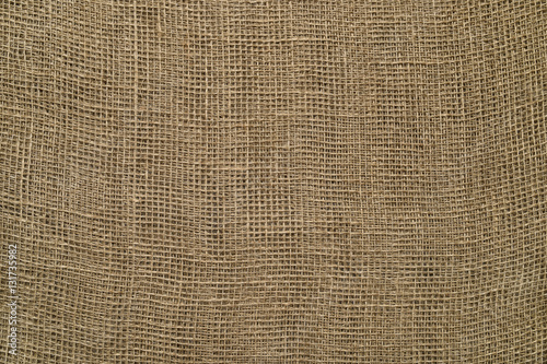 The texture of rough cloth sack close-up