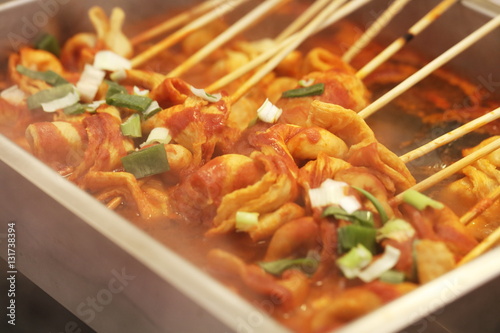 фотографія Fish cake skewer