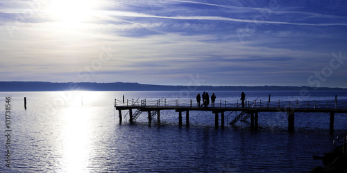 Pier with people silhouette © EDolzan photography