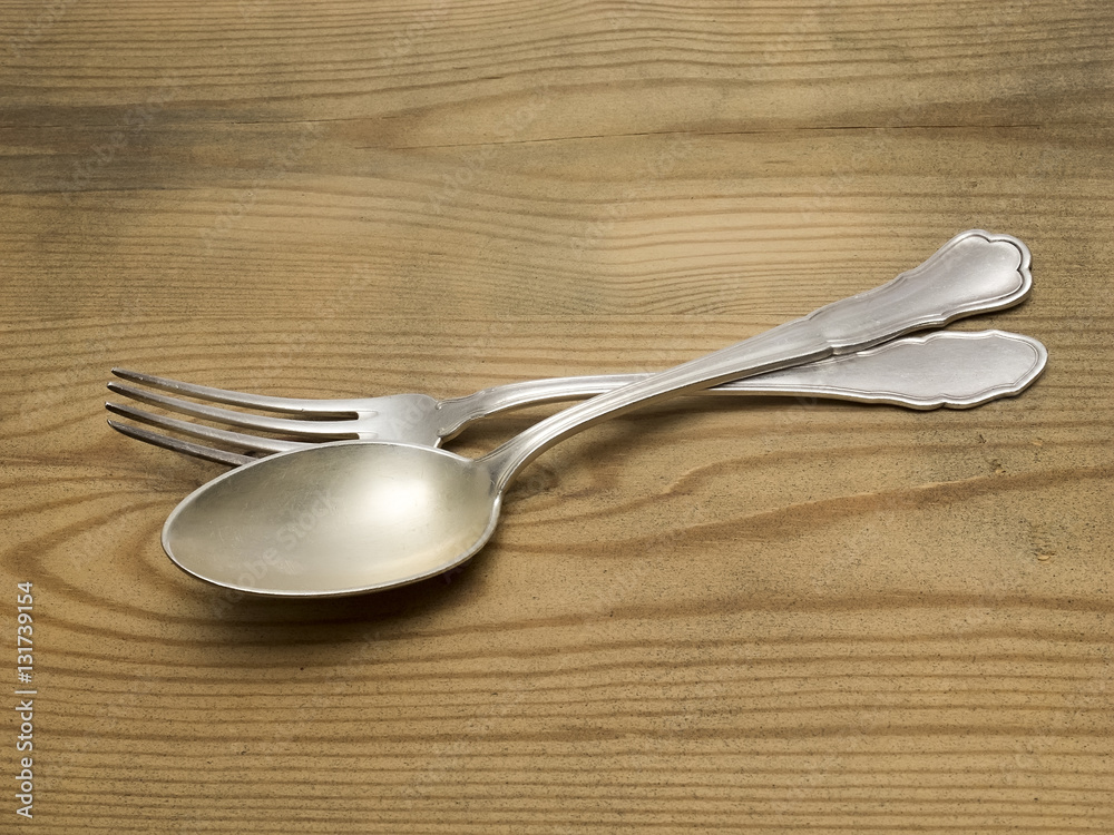 Silver spoon and for StockFoto Adobe Stock
