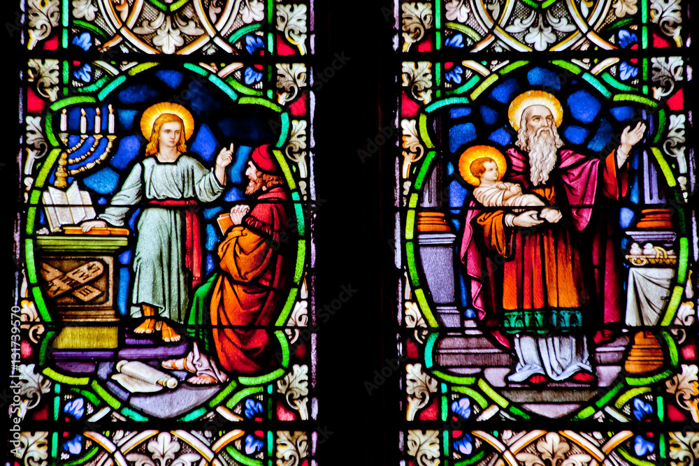 Baby Youth Jesus Stained Glass National Shrine of Saint Francis