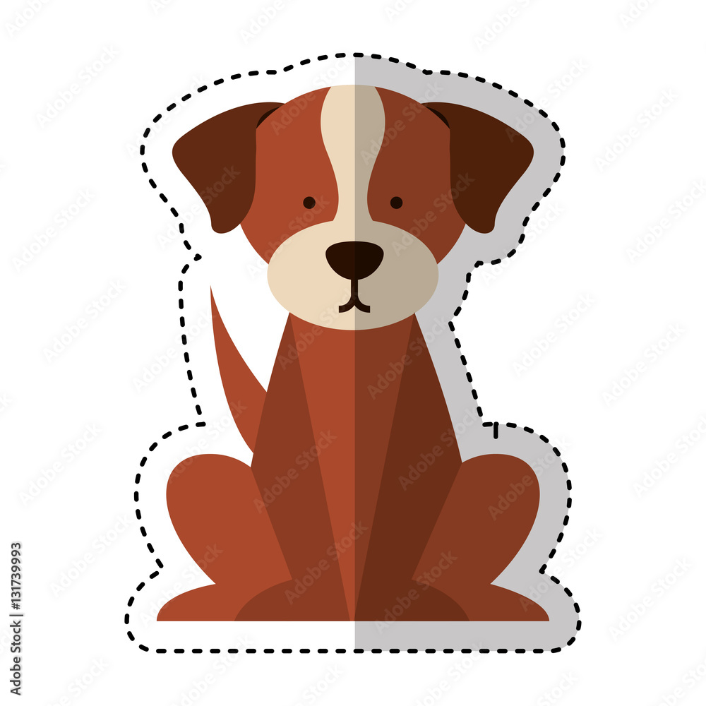Fototapeta premium cute dog mascot isolated icon vector illustration design