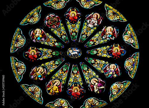 Rose Stained Glass Window Saint Peter Paul Catholic Church San F