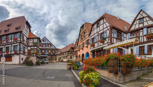 Market Square in Dambach-la-Ville, Alsace, France © borisb17