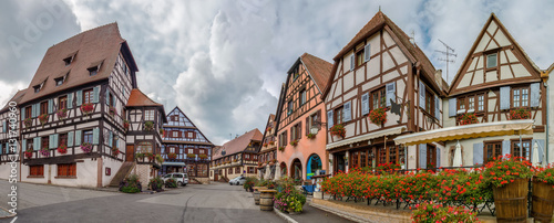 Market Square in Dambach-la-Ville, Alsace, France