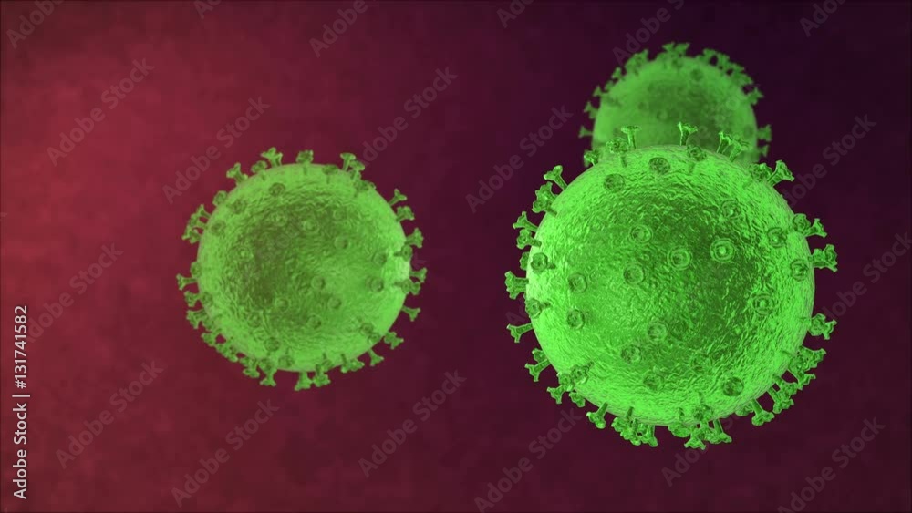 Influenza virus. Virus causes of human flu, avian flu and swine flu disease.