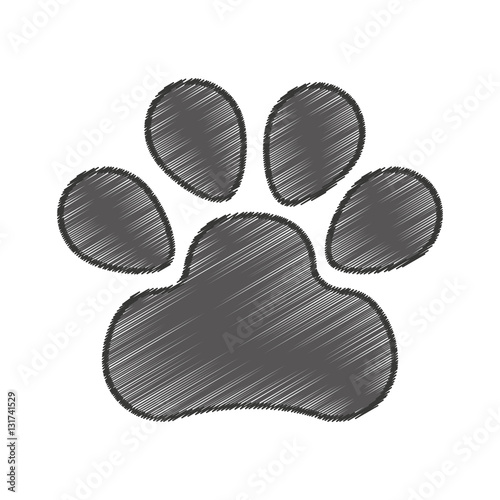 mascot footprint isolated icon vector illustration design