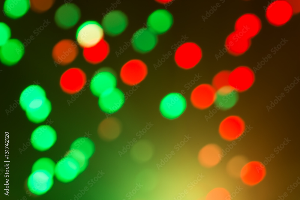 Defocused lights bokeh abstract background.