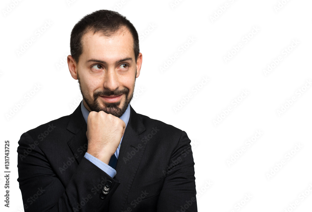 Handsome businessman isolated on white Handsome businessman isolated on white