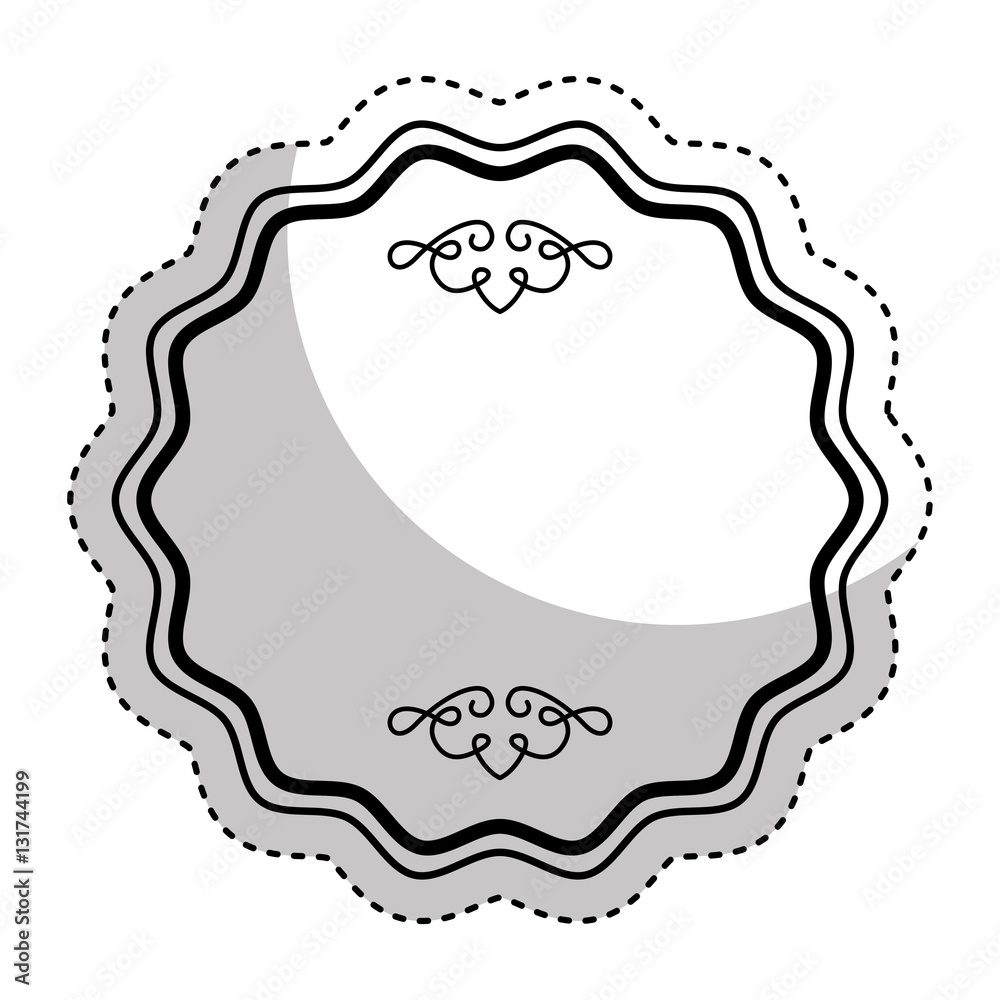 elegant circular frame icon vector illustration design