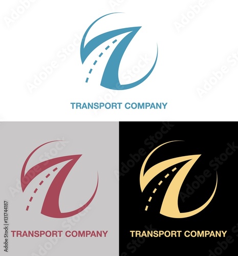 vector illustration with set of transport company logo