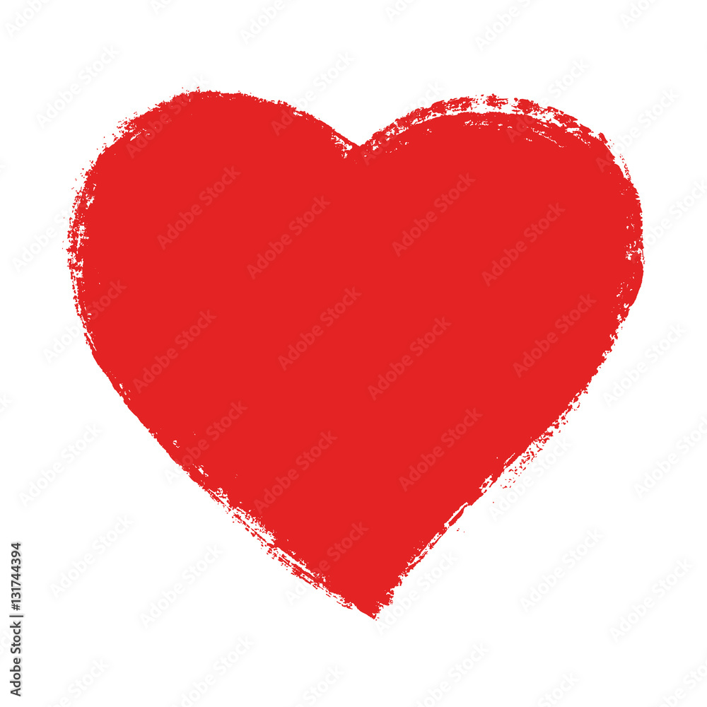Red watercolor speech bubble, hand drawn heart element. Vector backgrRed speech bubble, hand drawn heart element. Vector background.ound.