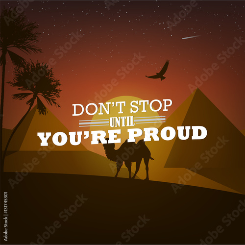 Motivational poster with nature background