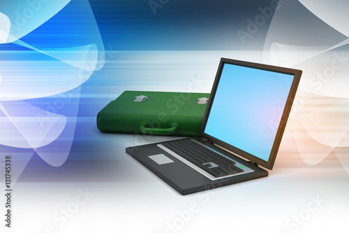 Wallpaper Mural Laptop with bag Torontodigital.ca