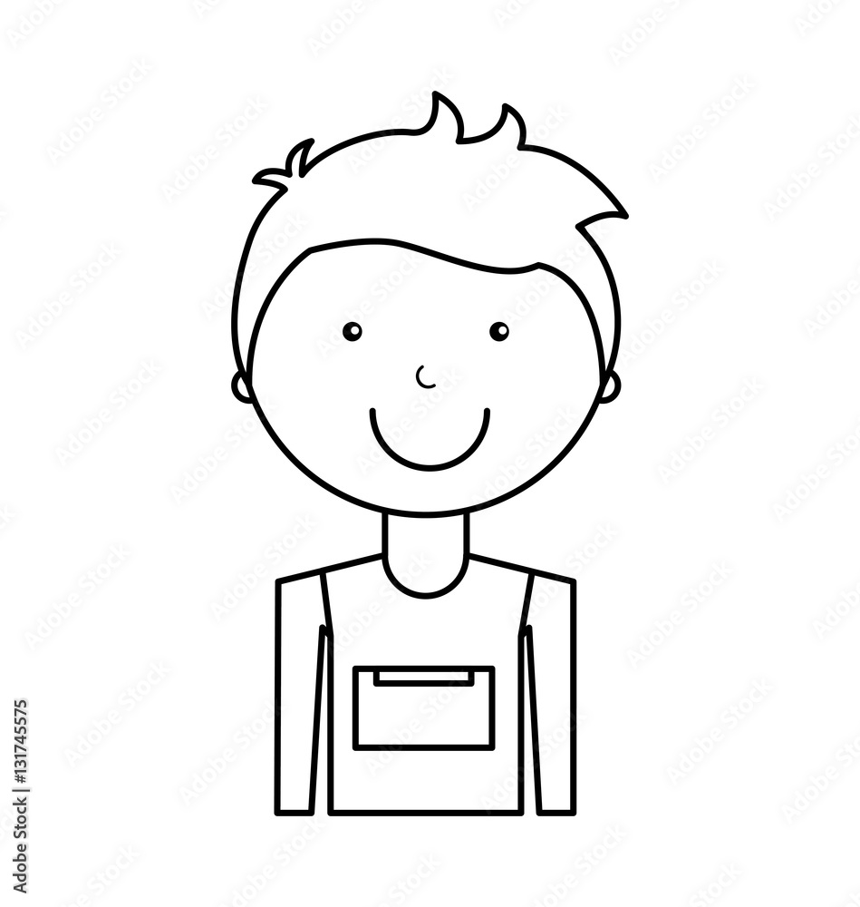 Obraz premium athlete avatar character icon vector illustration design