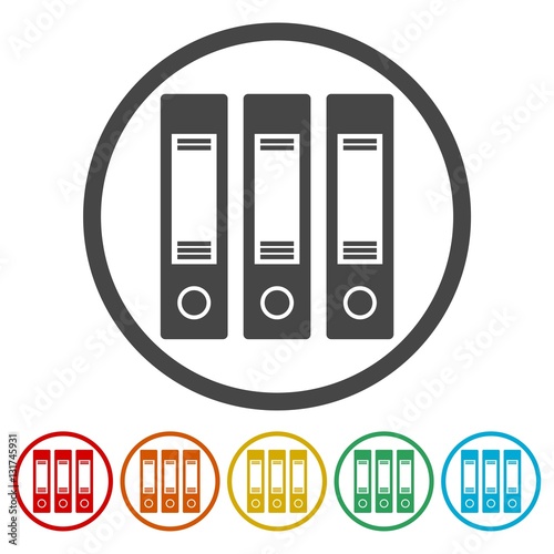 Binders Icon Vector, Archive folders vector icon 