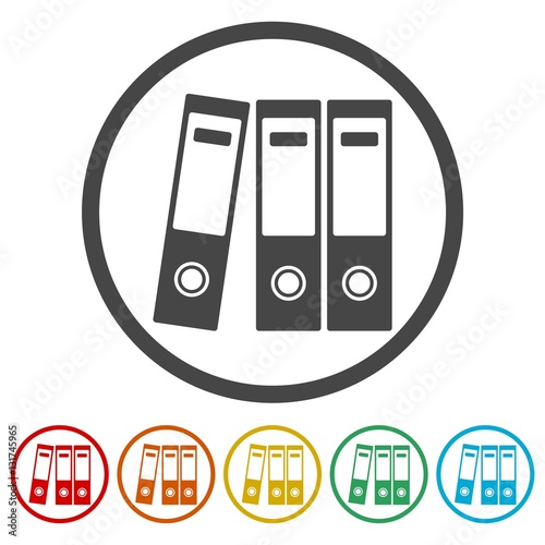 Binders Icon Vector, Archive folders vector icon 